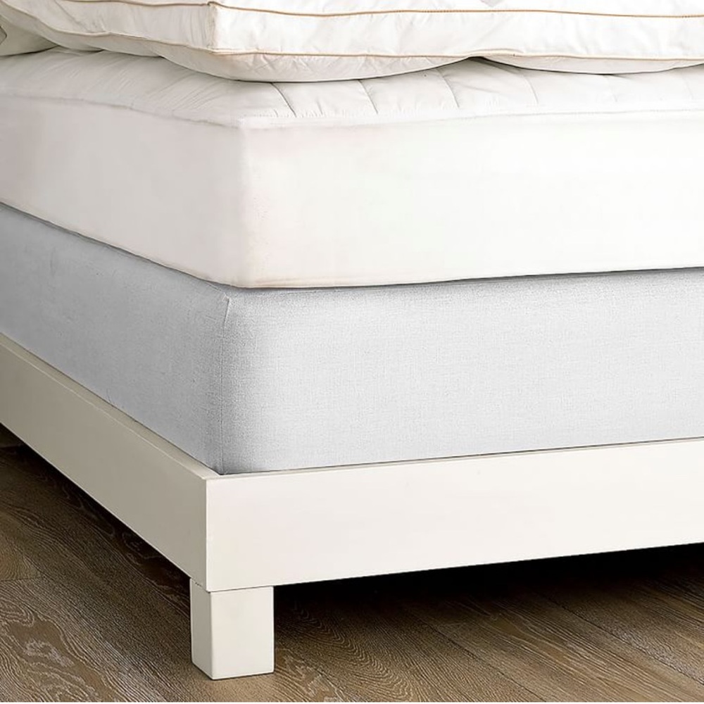 West Elm linen box spring cover